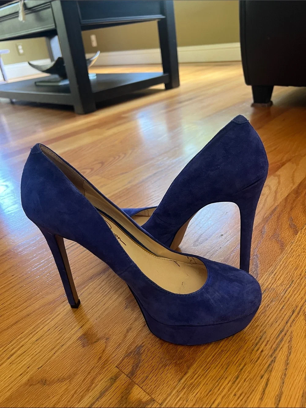 Jessica Simpson Cobalt Suede Platform Pumps